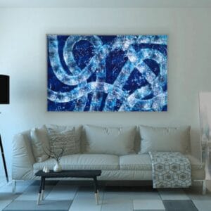 COUPLE abstract painting by Daniel Mikaelian