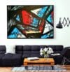 INDIFERENCE Abstract Wall Art INDIFERENCE abstract wall art with geometric shapes and bold colors