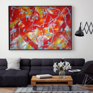 Broken Heart Abstract Painting