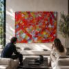 BROKEN HEART expressive abstract painting on canvas