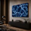 COUPLE blue abstract acrylic painting right side view