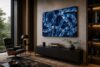 COUPLE blue abstract acrylic painting right side view