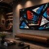 INDIFFERENCE geometric abstract acrylic painting right view