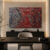 SILHOUETTE red abstract acrylic painting