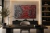SILHOUETTE red abstract acrylic painting