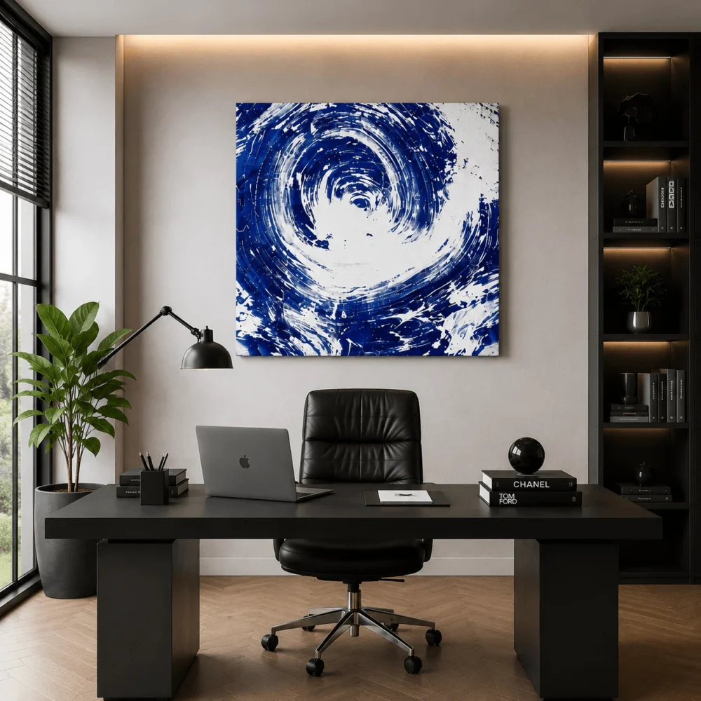 CYCLONE EYE swirl abstract acrylic painting on canvas