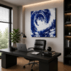 CYCLONE EYE swirl abstract acrylic painting right side view