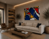 DIFFERENCES colorful abstract acrylic painting right side view