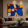 DISTINCTION colorful abstract acrylic painting left side view