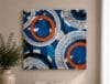 SUSPICIOUS contemporary circle abstract painting front view