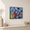 BREAKING UP fragmented abstract painting left side view