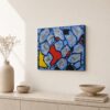 BREAKING UP fragmented abstract painting right side view
