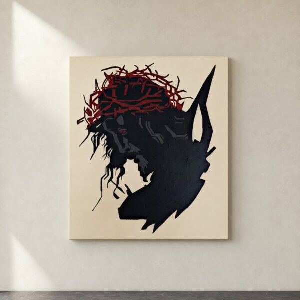 JESUS OF NAZARETH contemporary religious painting by Daniel Mikaelian – front view