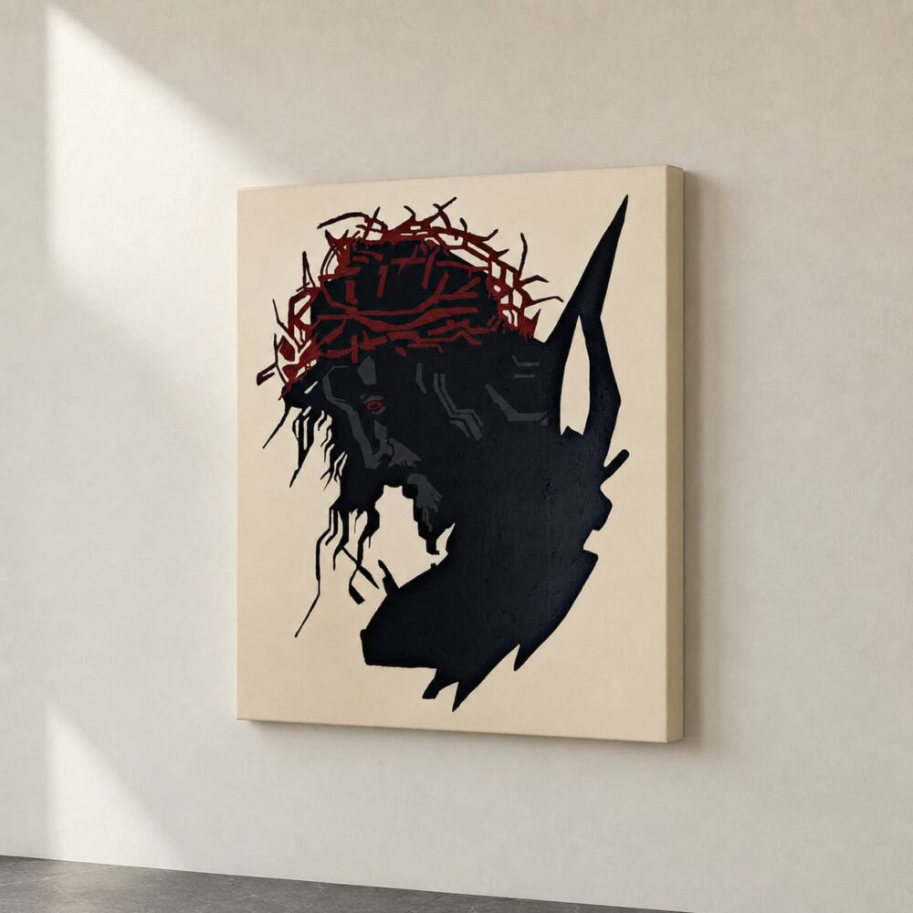 JESUS OF NAZARETH contemporary religious painting by Daniel Mikaelian – right view