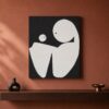 MOM & SON minimalist mother and child painting front view