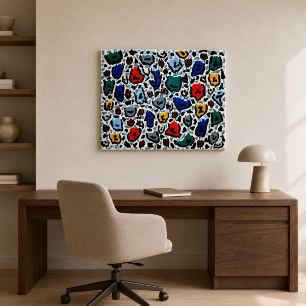WARM & COOL warm and cool abstract painting by Daniel Mikaelian – front view